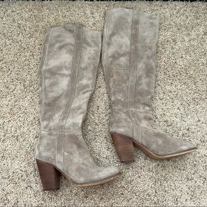 Sole Society Cleo Knee High Boots - Taupe - Size 7